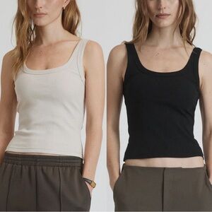 Era black and sand tank tops (selling both together) new nvr worn tags size lrg!